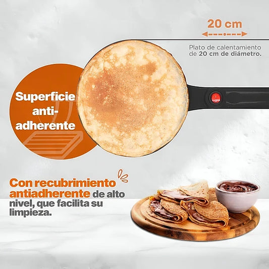 CREPERA ELÉCTRICA ANTIADHERENTE PORTATIL